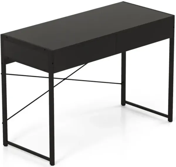 2-Drawer Home Office Desk with Steel Frame
