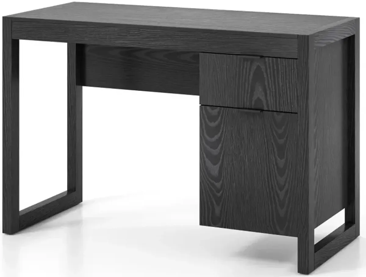 Modern Computer Desk Writing Workstation with Cabinet and Drawer