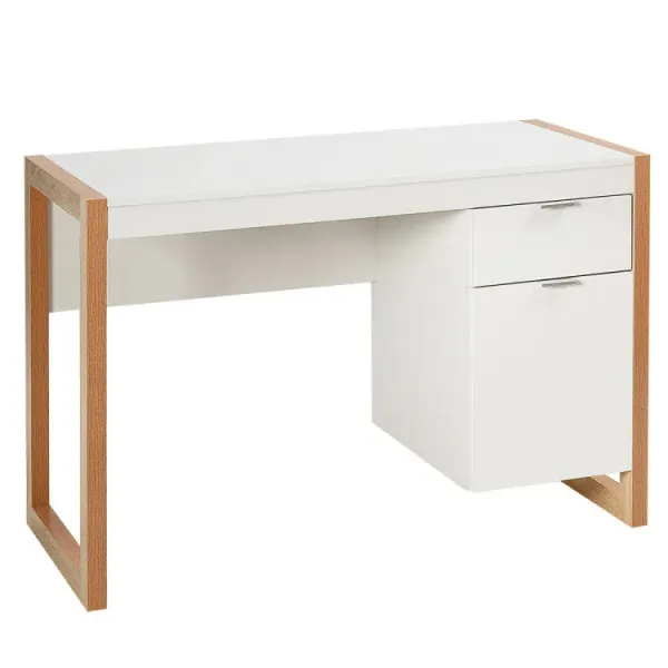 Modern Computer Desk Writing Workstation with Cabinet and Drawer