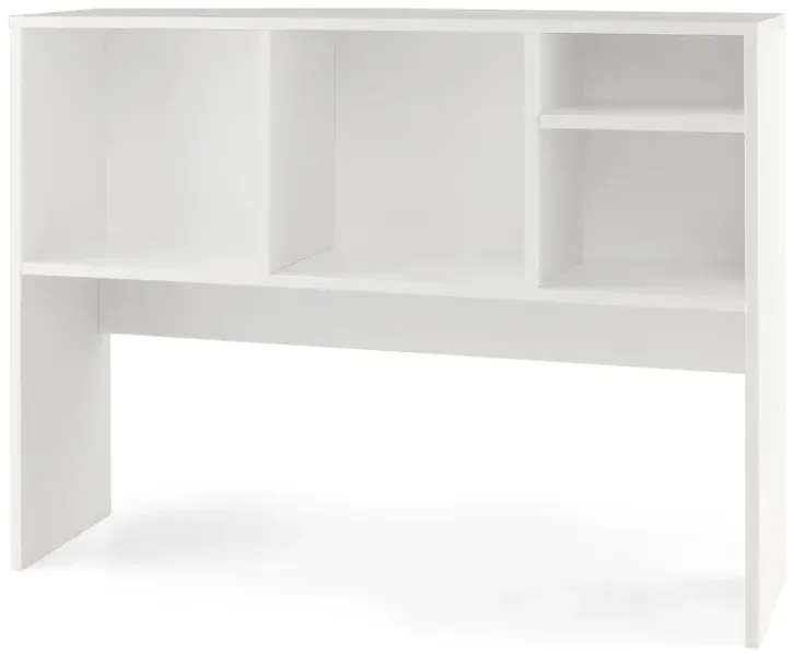 Computer Desktop Bookcase with 4 Cubbies and Open Back Compartment
