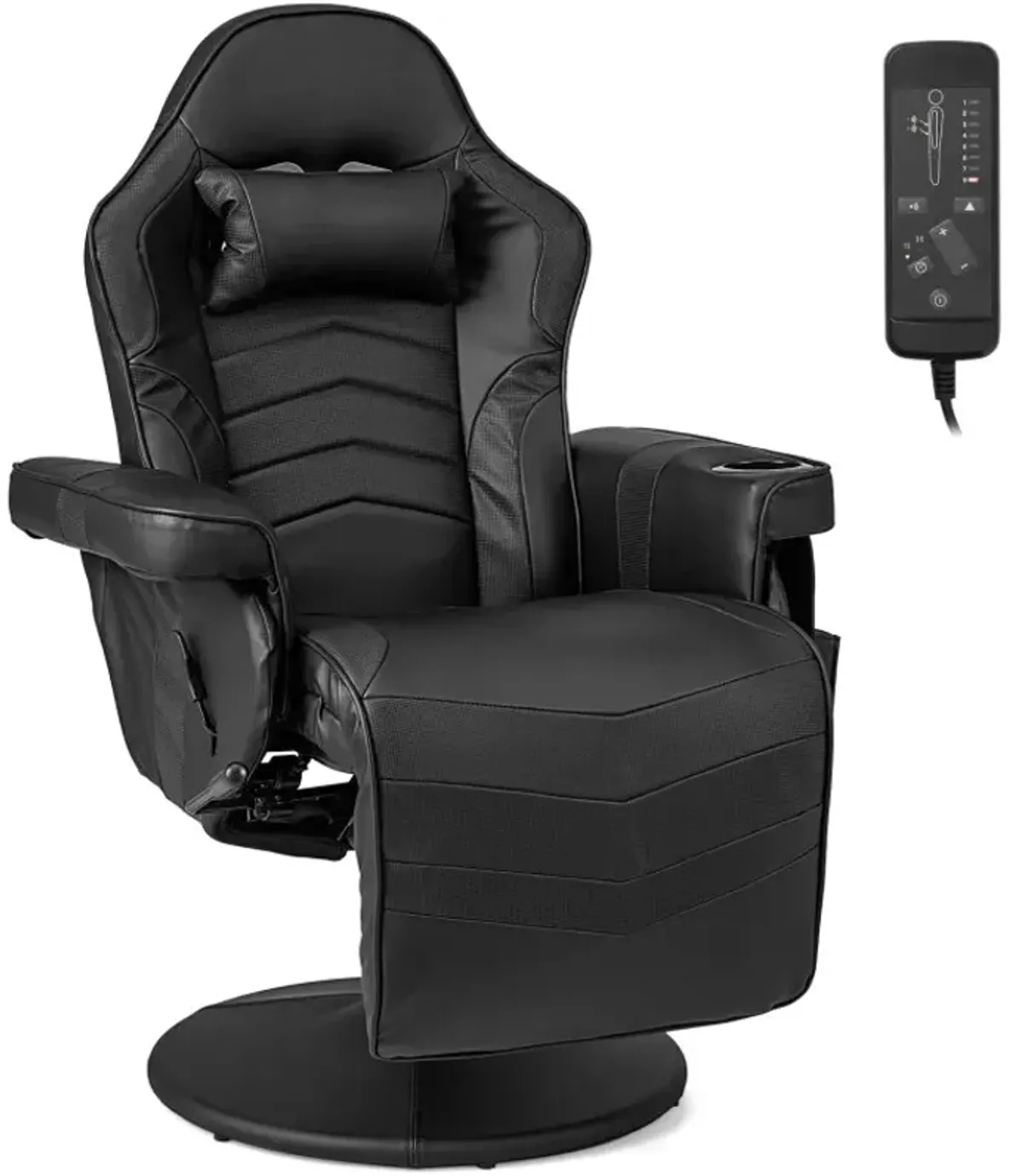 Massage Video Gaming Recliner Chair with Adjustable Height