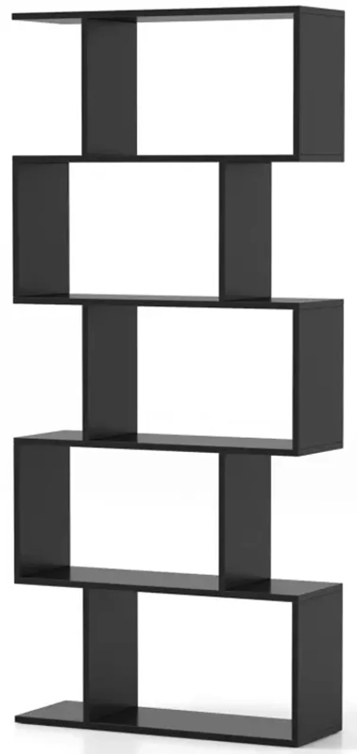 5-Tier Bookshelf with Anti-Toppling Device for Living Room Home Office