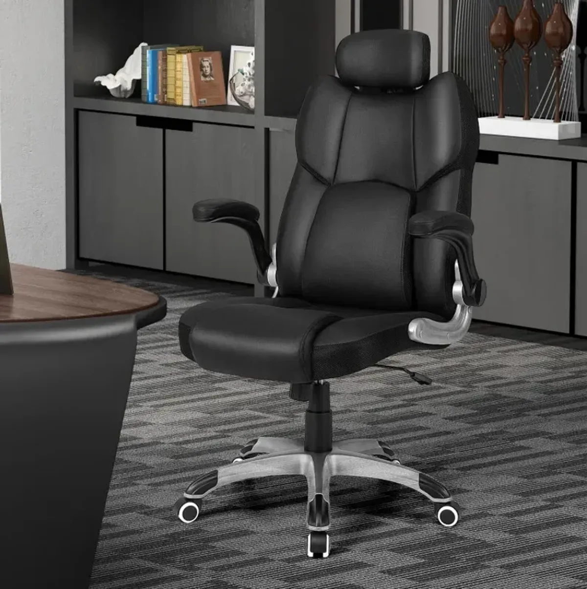 Kneading Massage Office Chair with Adjustable Headrest