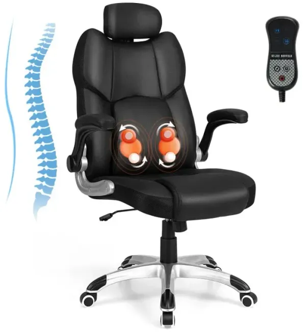 Kneading Massage Office Chair with Adjustable Headrest