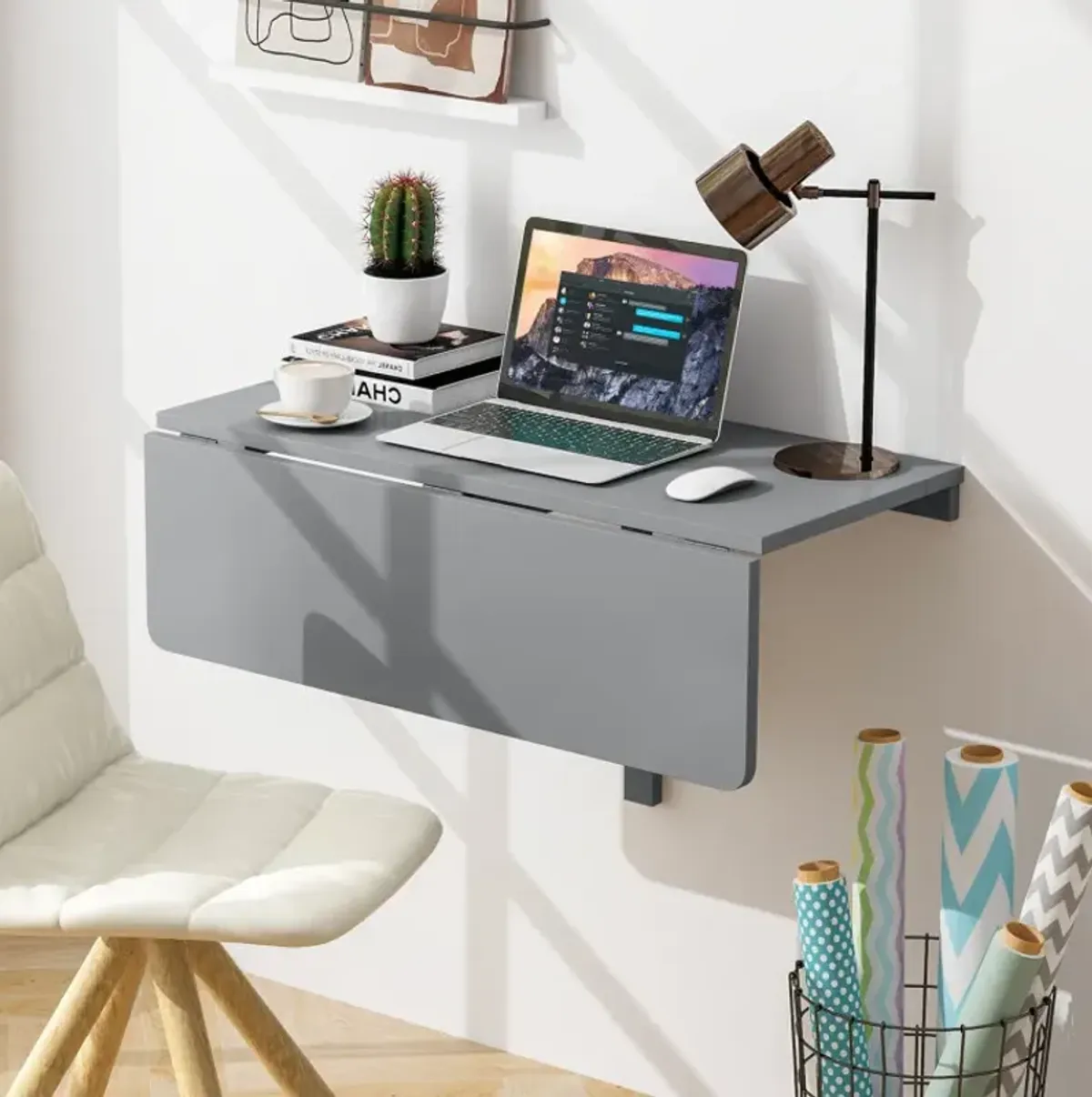 31.5 x 23.5 Inch Folding Wall Mounted Table for Small Spaces