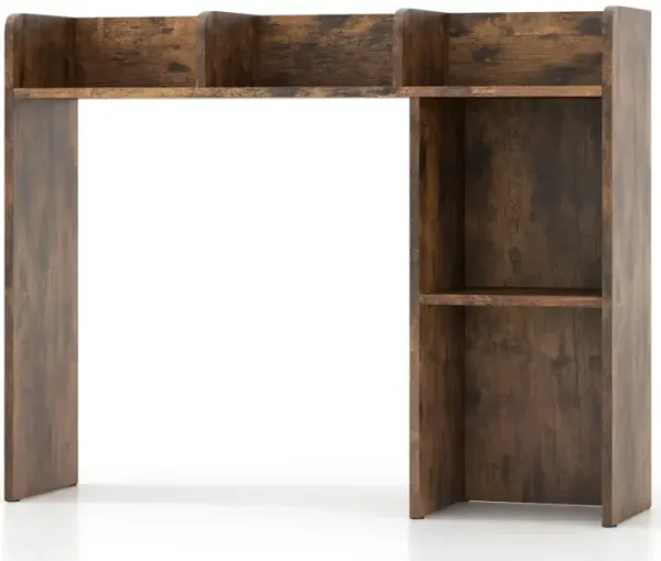 3-Tier Multipurpose Desk Bookshelf with 4 Shelves