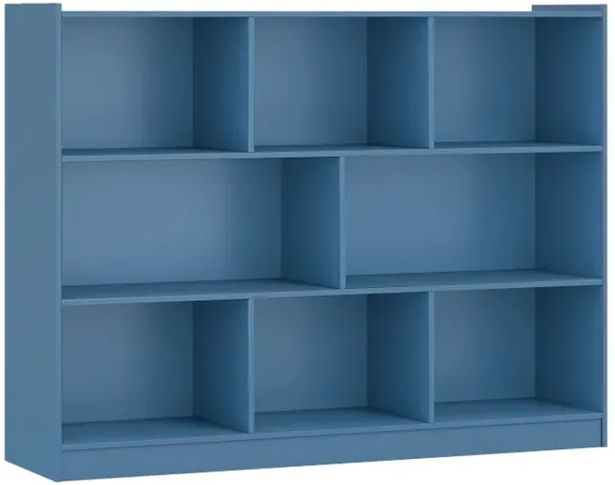 3-Tier Open Bookcase 8-Cube Floor Standing Storage Shelves