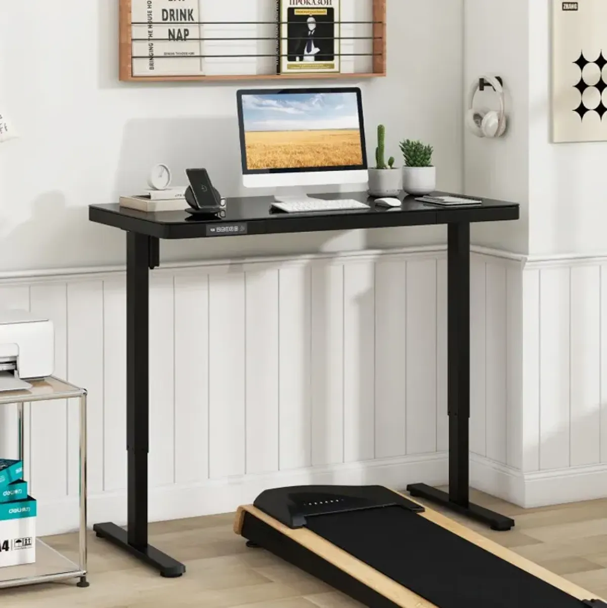 48-Inch Height Adjustable Electric Standing Desk with Drawer