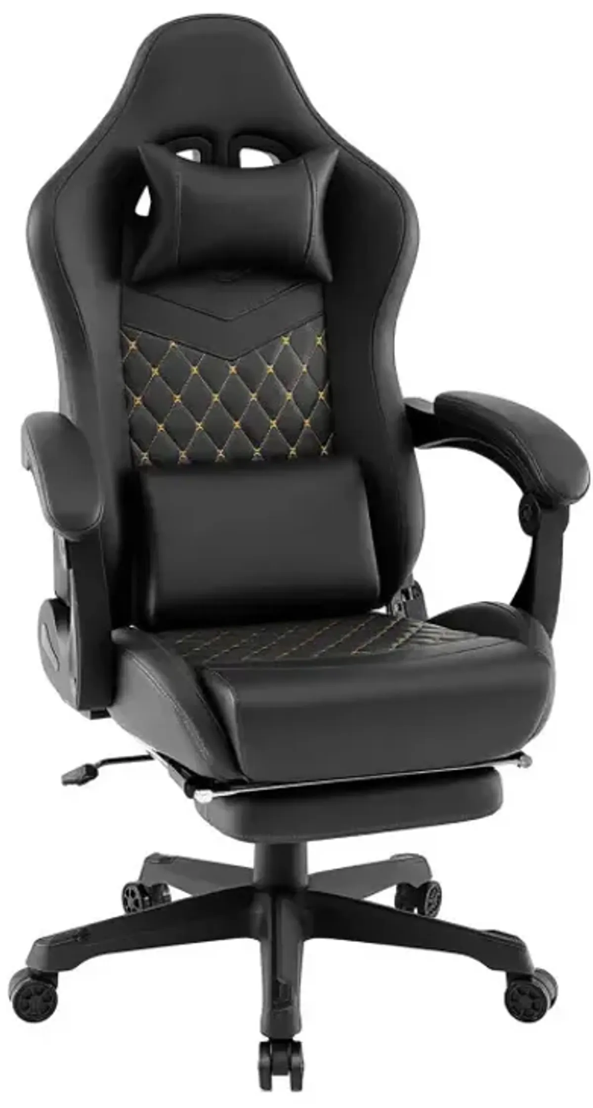 Ergonomic Video Game Computer Chair with Headrest and Lumbar Pillow
