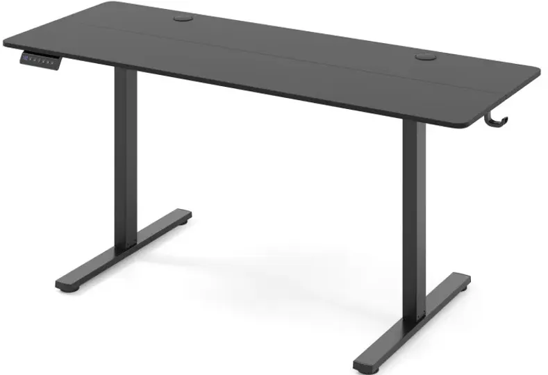 Electric Standing Desk with 3 Memory Heights and 2 Hanging Hooks and Cable Holes