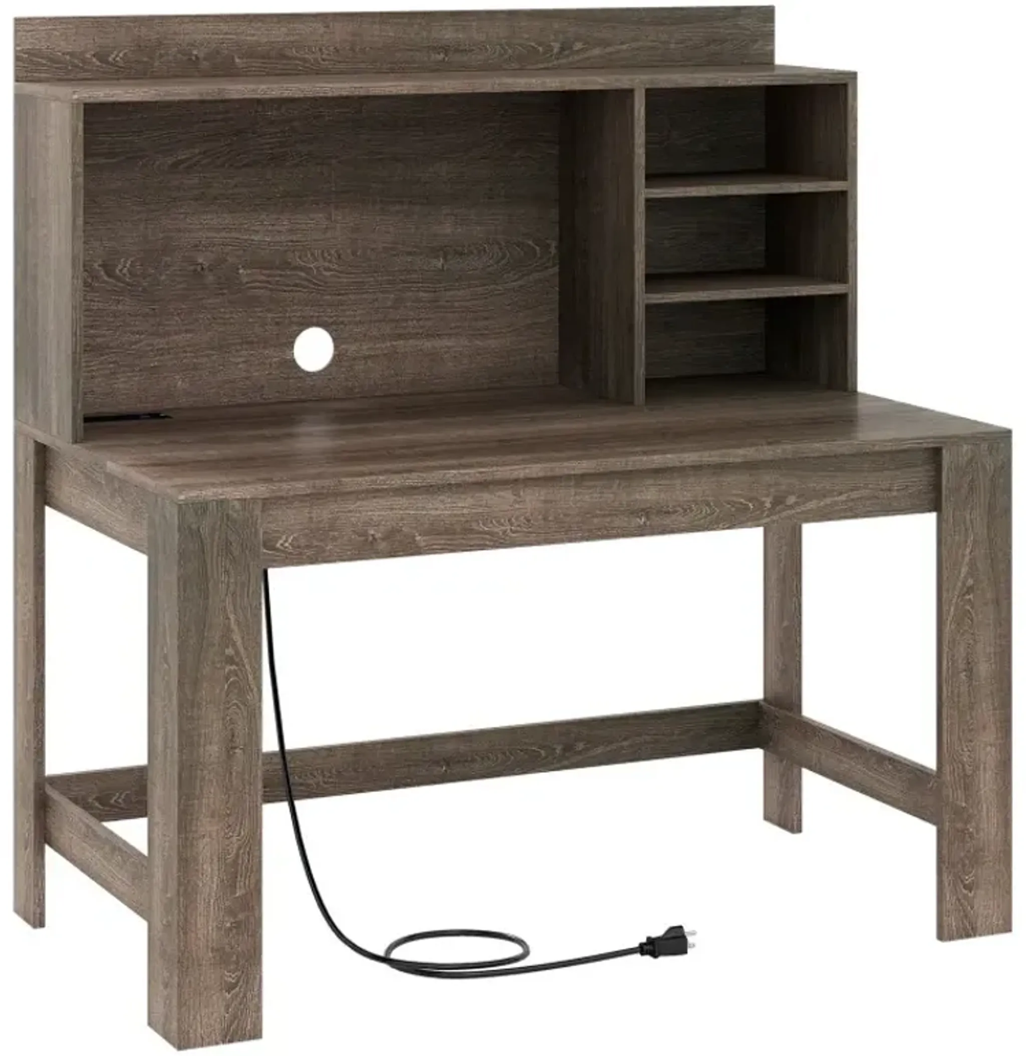 Modern Computer Desk With Hutch And Storage Shelves Costway | Furniture.com