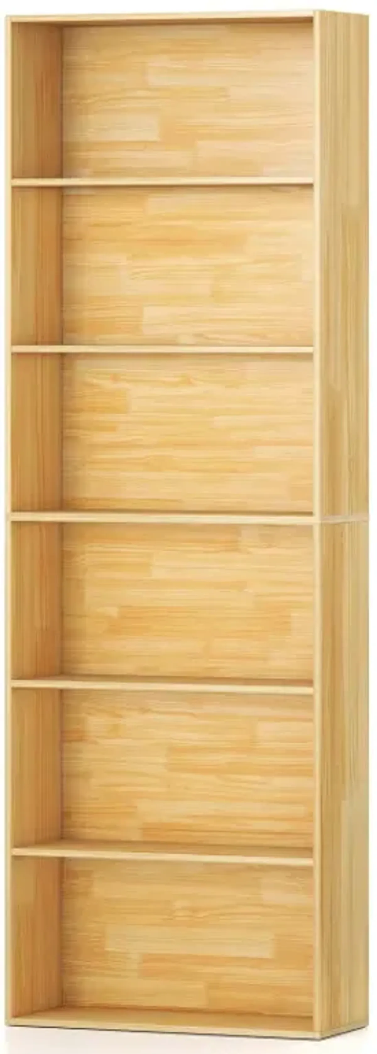 6-Tier Bookcase with 6 Open Shelves and Anti-Toppling Kits
