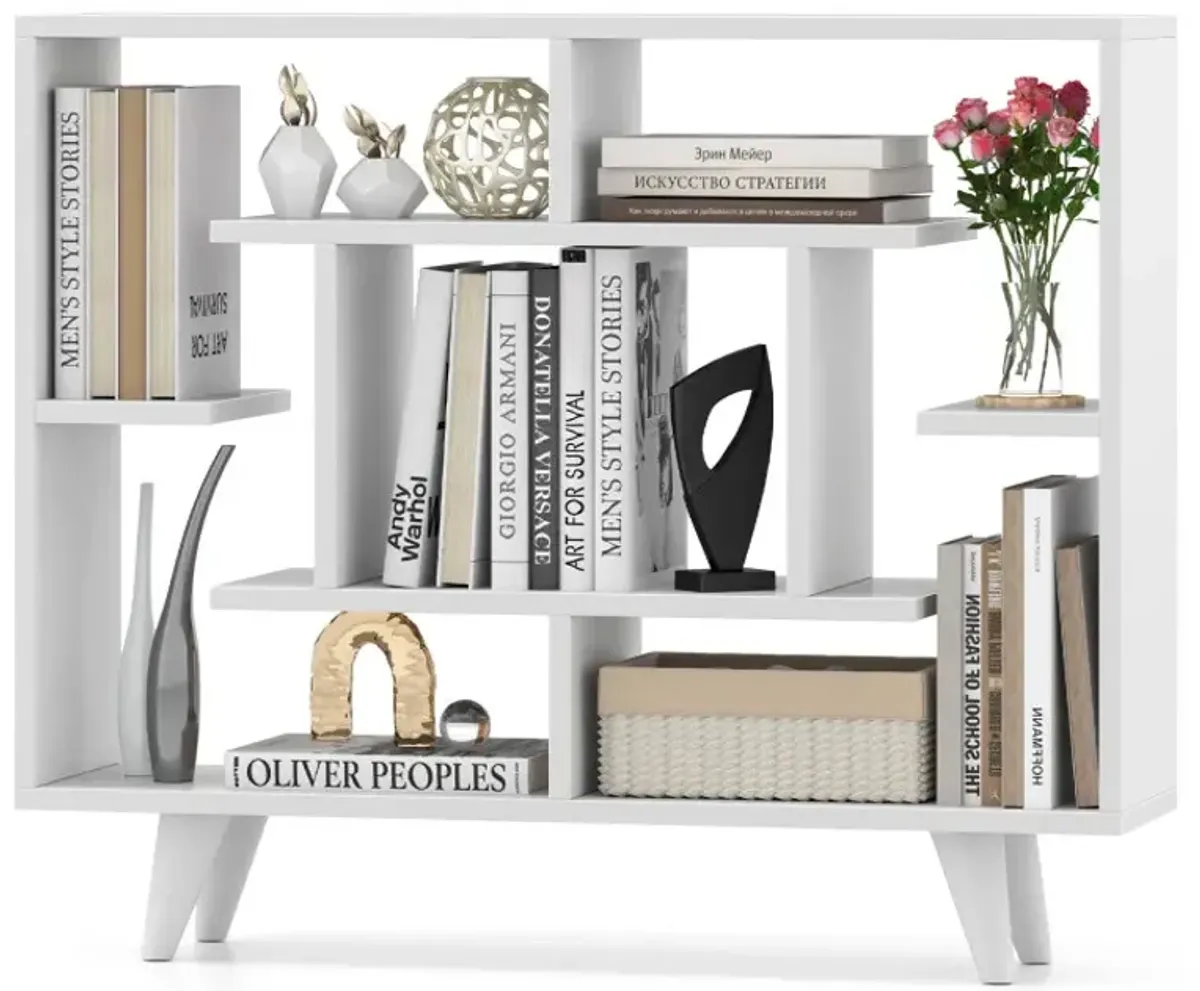 Geometric Bookcase with Anti-Tipping Kit and Storage Shelving Unit