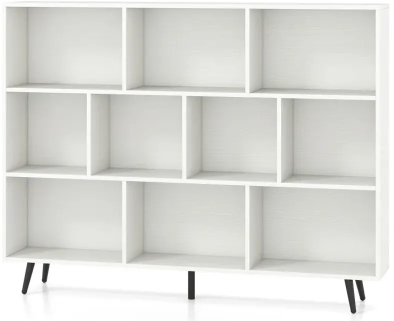7/8/10-Cube Bookcase with 5 Tapered Metal Legs