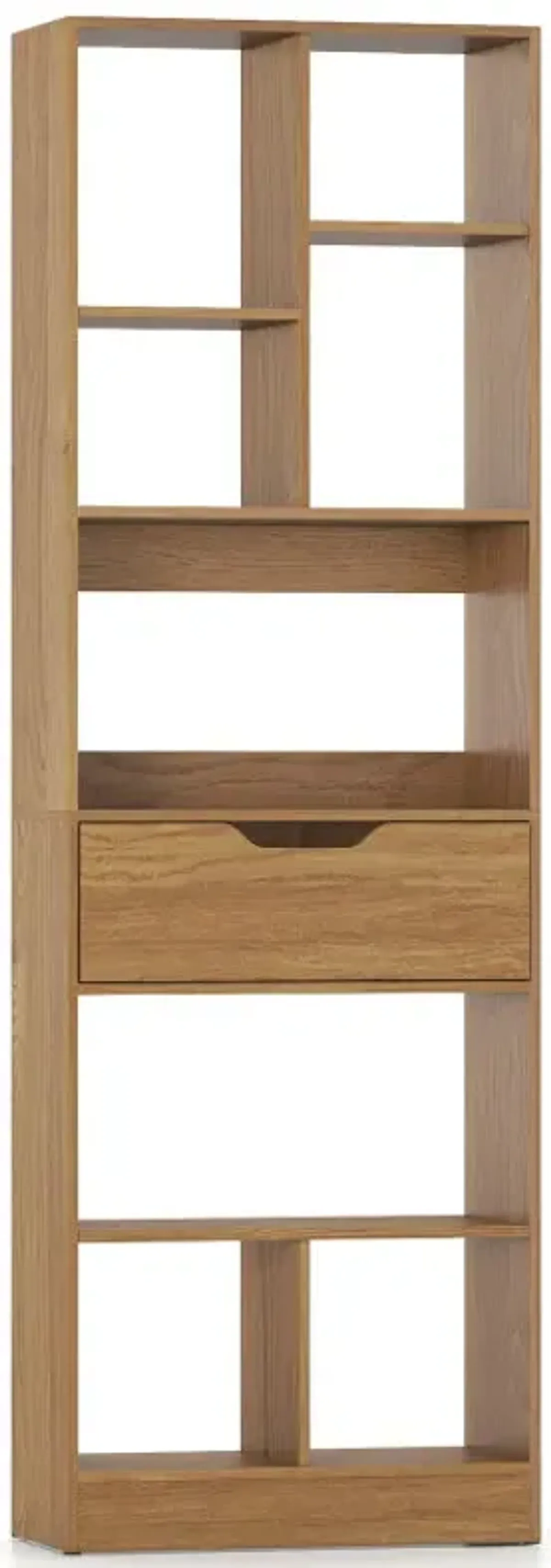 61inch Tall Freestanding Bookcase with Drawer 8-Cube Storage Organizer