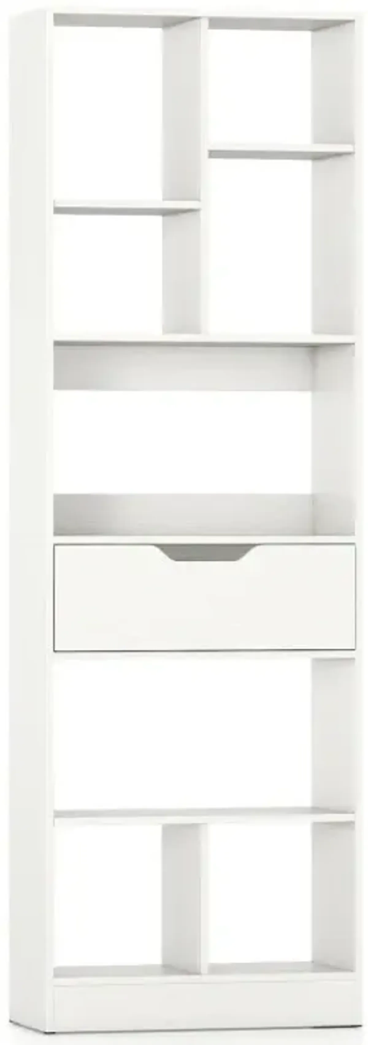 61inch Tall Freestanding Bookcase with Drawer 8-Cube Storage Organizer