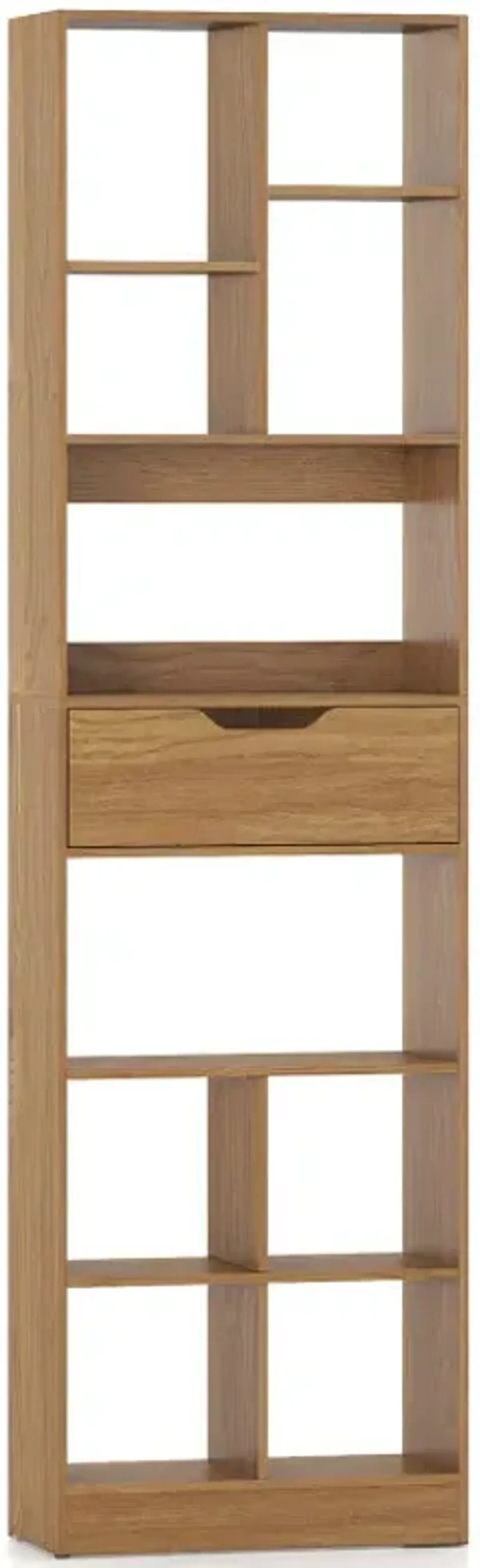 71inch Tall Freestanding Bookcase with Drawer 10-Cube Storage Organizer