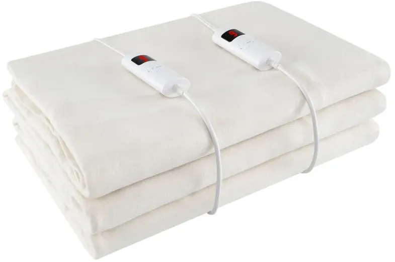 Machine Washable Electric Bed Warmer with Dual Controller 9 Heat Setting and 9-Hour Auto Off and Overheat Protection