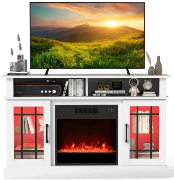 Electric Fireplace TV Stand for TVs Up to 55 Inches