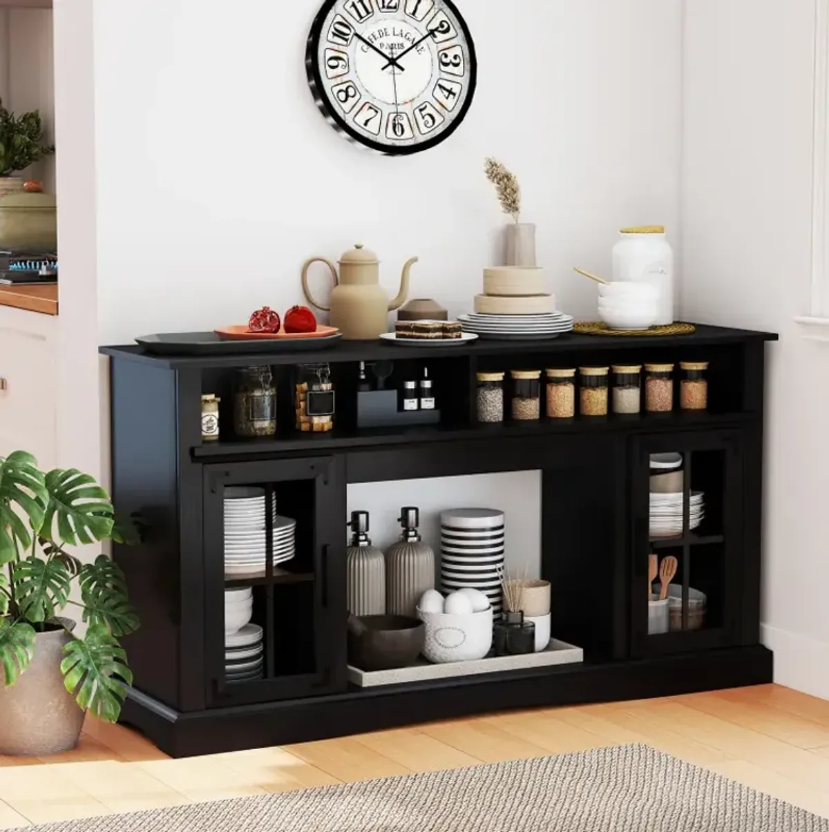 TV Stand with LED Lights and Remote Control