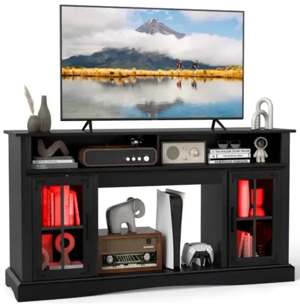 TV Stand with LED Lights and Remote Control