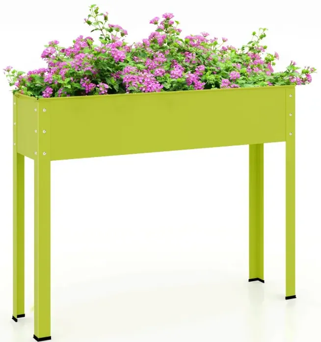 Metal Raised Garden Bed with Legs and Drainage Hole