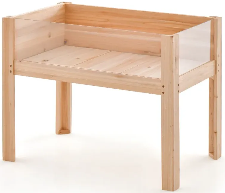 30/47 Inch Wooden Raised Garden Bed