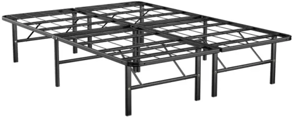 Twin/Full/Queen Size Foldable Metal Platform Bed with Tool-Free Assembly