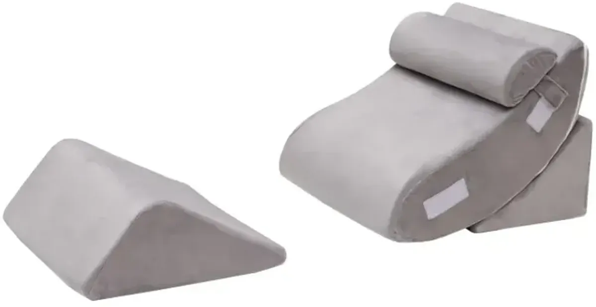 4 Pieces Bed Wedge Memory Foam Pillow for Back Neck and Leg Pain Relief