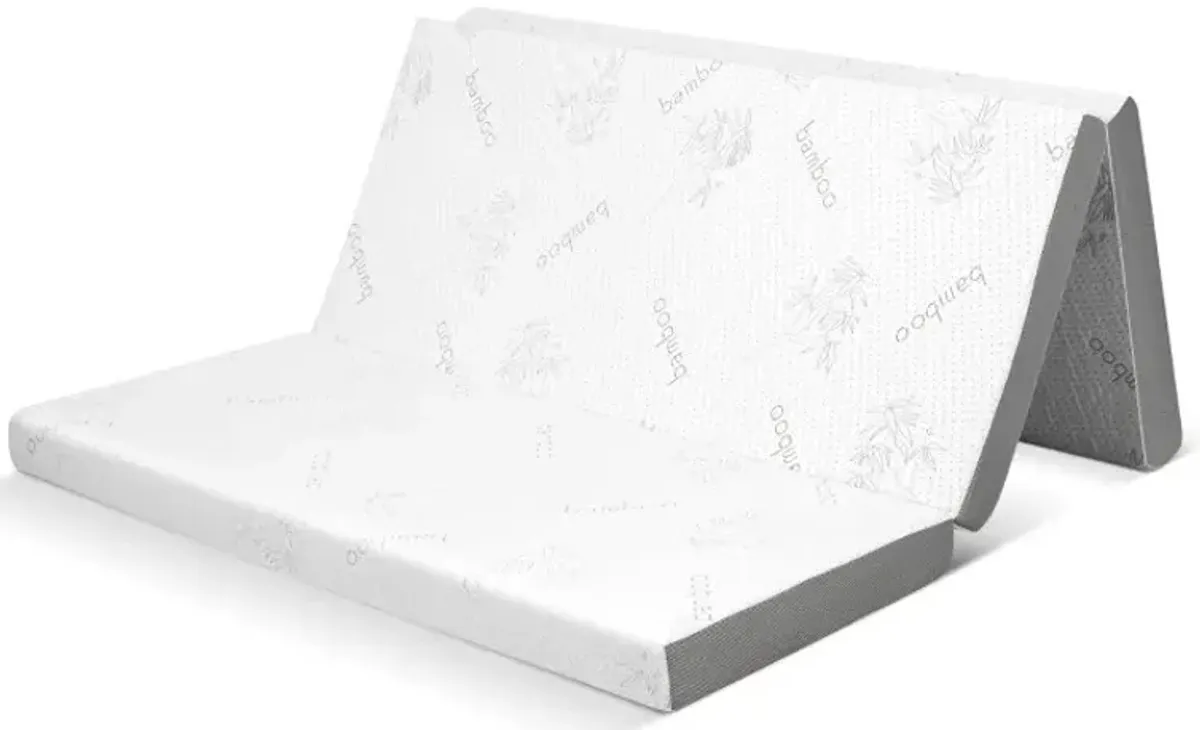 4 Inch Tri-fold Cooling Gel Memory Foam Mattress