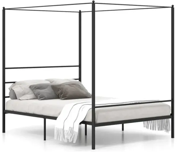 Twin/Full/Queen/King Size Metal Canopy Bed Frame with Slat Support