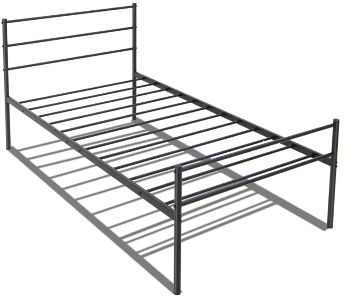 Twin Size Metal Bed Frame Platform with Headboard