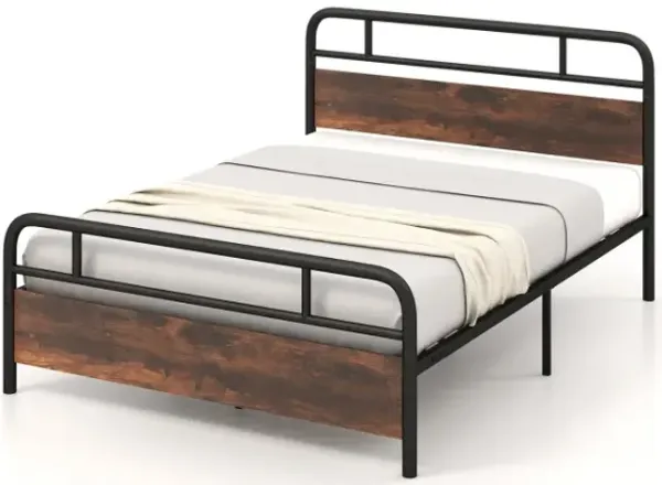 Twin/Full/Queen Size Bed Frame with Industrial Headboard
