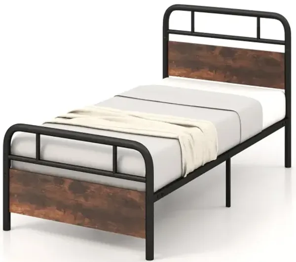 Twin/Full/Queen Size Bed Frame with Industrial Headboard