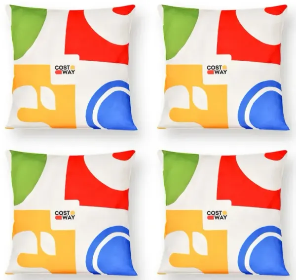 18 x 18 Inches Decorative Square Throw Pillows with Removable and Washable Velvet Pillow Cases