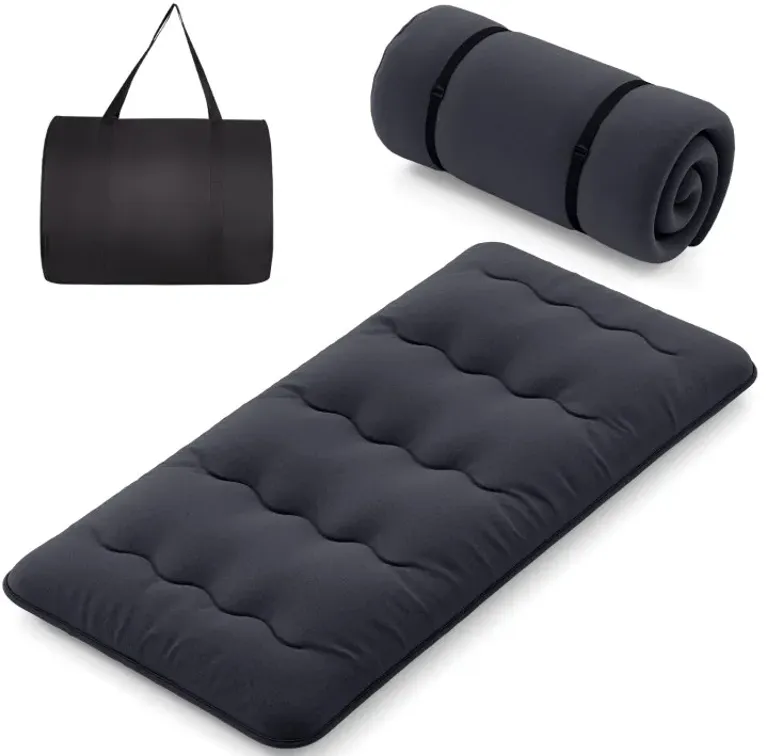 Futon Mattress with Washable Cover and Foldable Mat