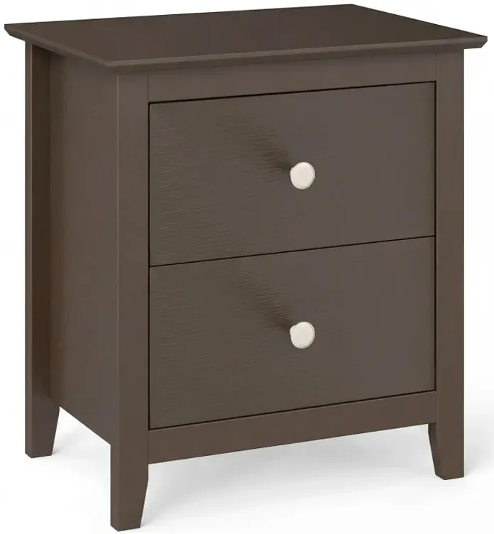 Modern Nightstand with 2 Drawers for Small Spaces