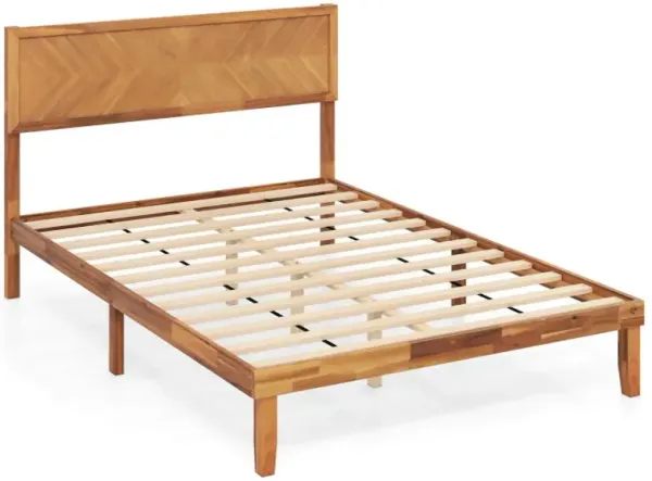 Twin/Full/Queen Size Bed Frame with Headboard and Storage Space