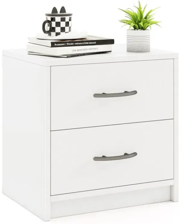 2 Drawer Nightstand with Storage for Living Room