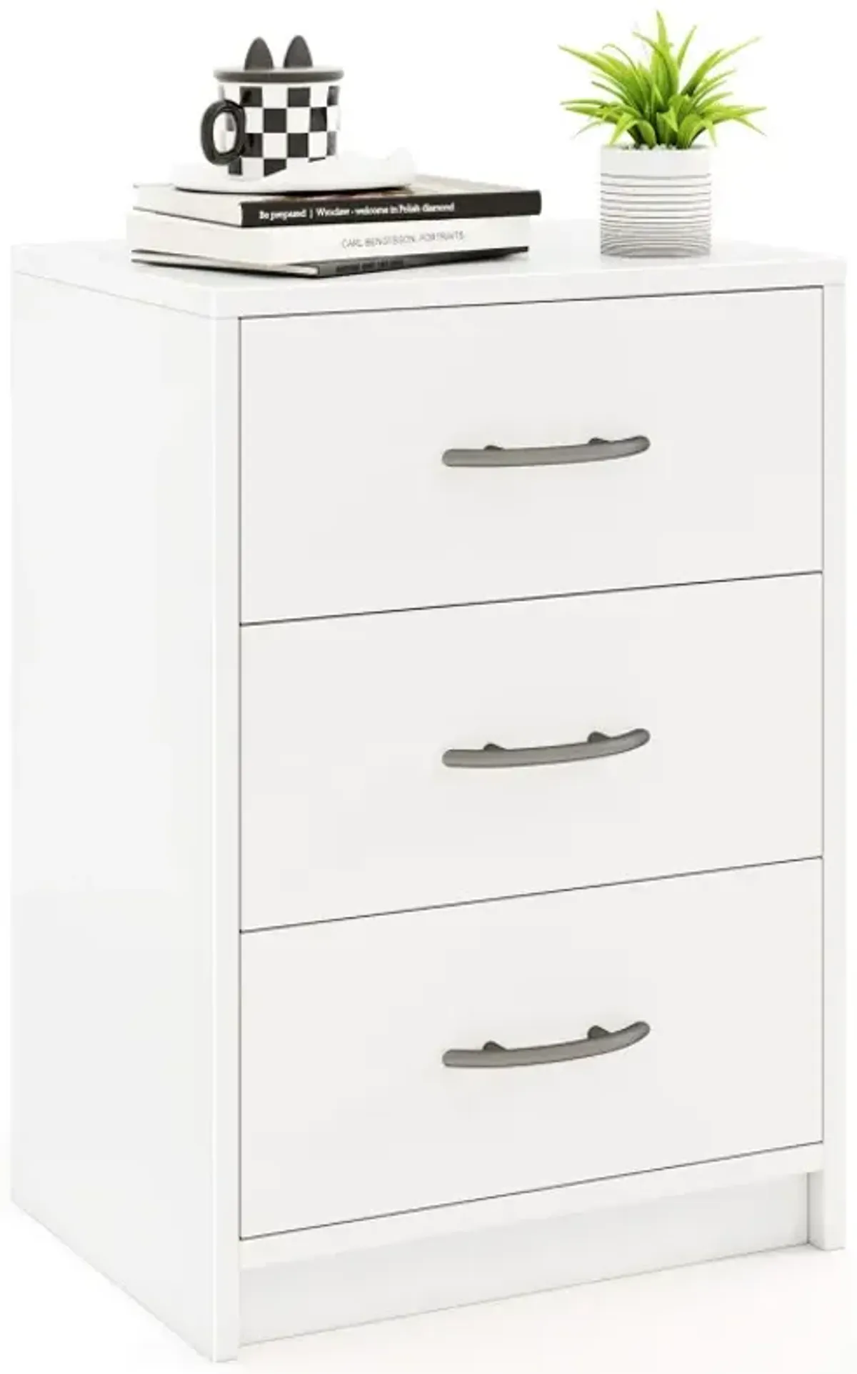 3 Drawer Nightstand with Storage for Living Room