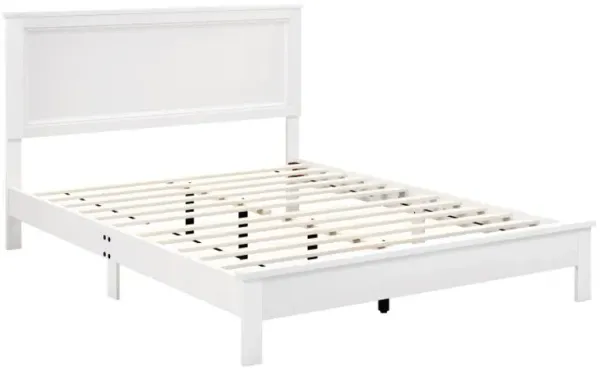 Queen Size Bed Frame Platform Slat High Headboard Bedroom with Rubber Wood Leg