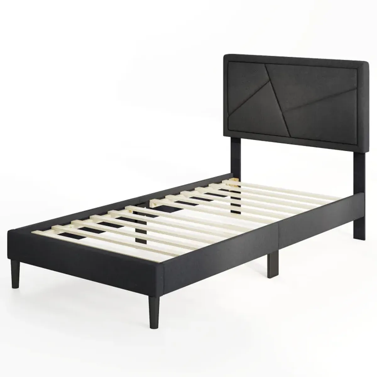 Twin/Full/Queen Size Upholstered Platform Bed Frame with High Headboard