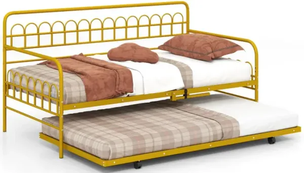 Twin Daybed with Curved Backrest and Armrests