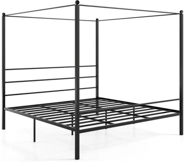 Twin/Full/Queen/King Size Metal Canopy Bed Frame with Slat Support