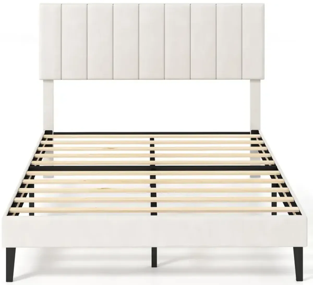 Twin/Full/Queen Size Velvet Upholstered Platform Bed Frame