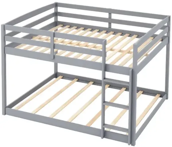 Full Over Full Bunk Bed Low-to-ground Bunk Bed