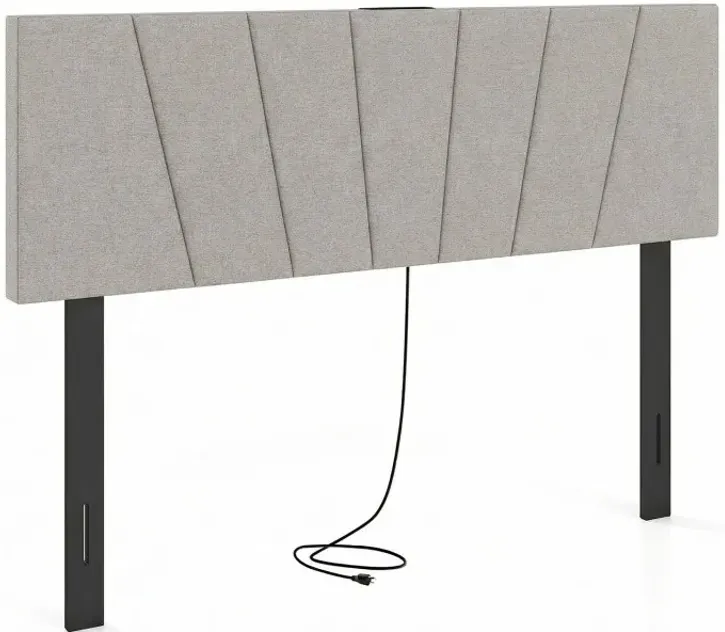 Headboard for Queen and Full Size Bed Geometric Upholstered Head Board