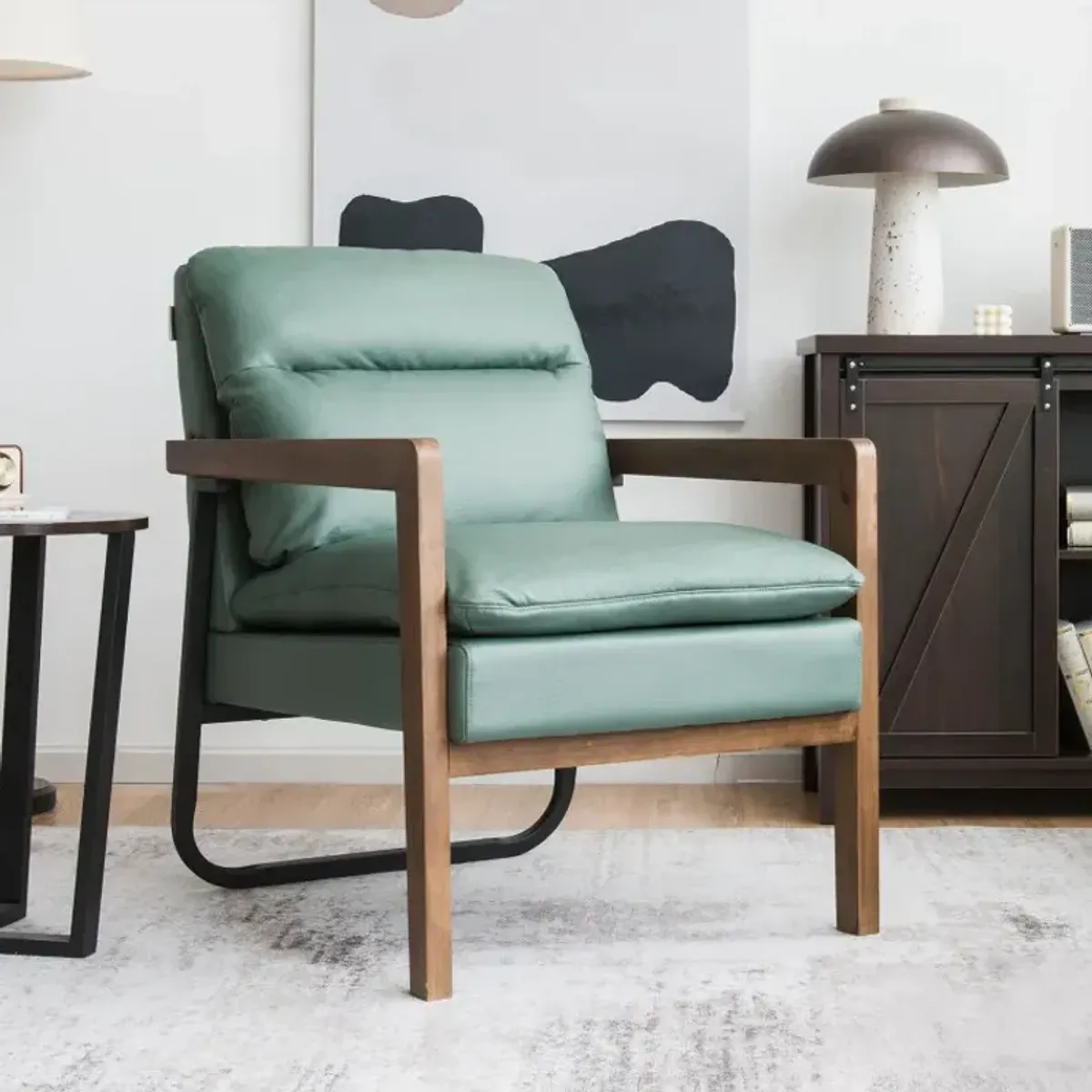 Single Sofa Chair with Extra-Thick Padded Backrest