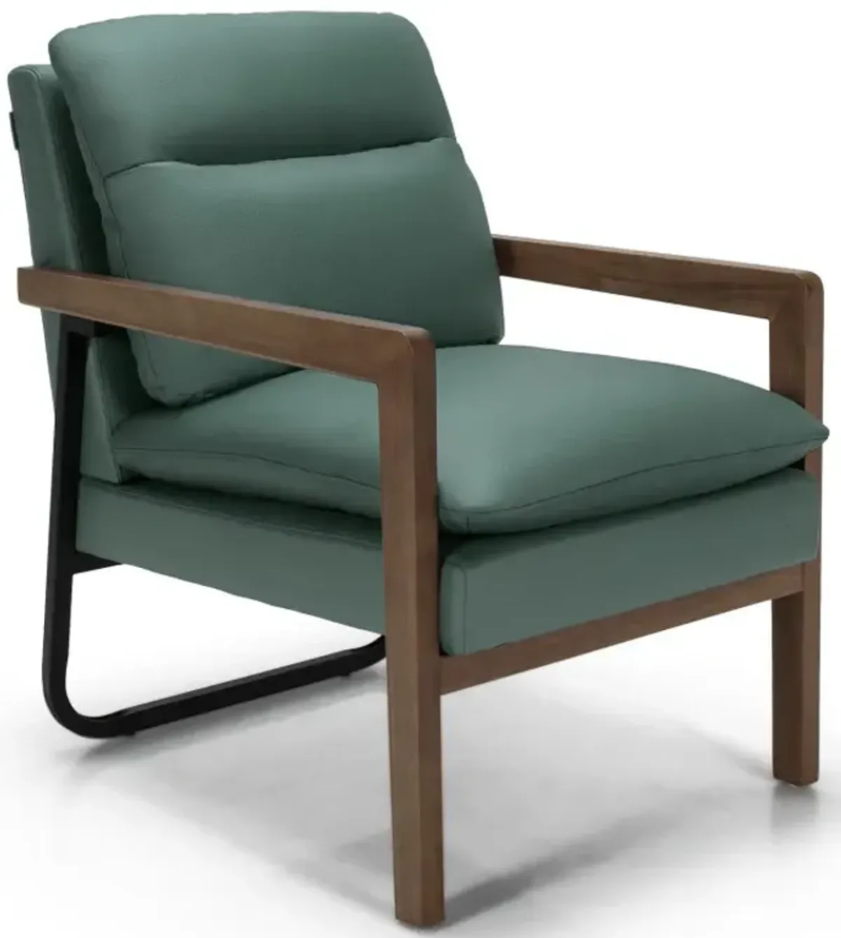 Single Sofa Chair with Extra-Thick Padded Backrest