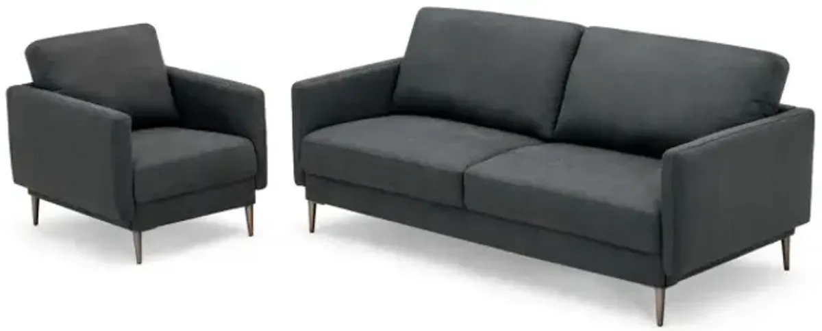 Modern Loveseat with Comfy Backrest Cushions